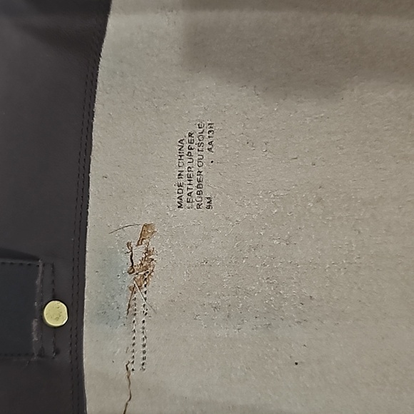 Michael Kors knee high boot Brown MK logo low heel Size 9 - Picture 9 of 11